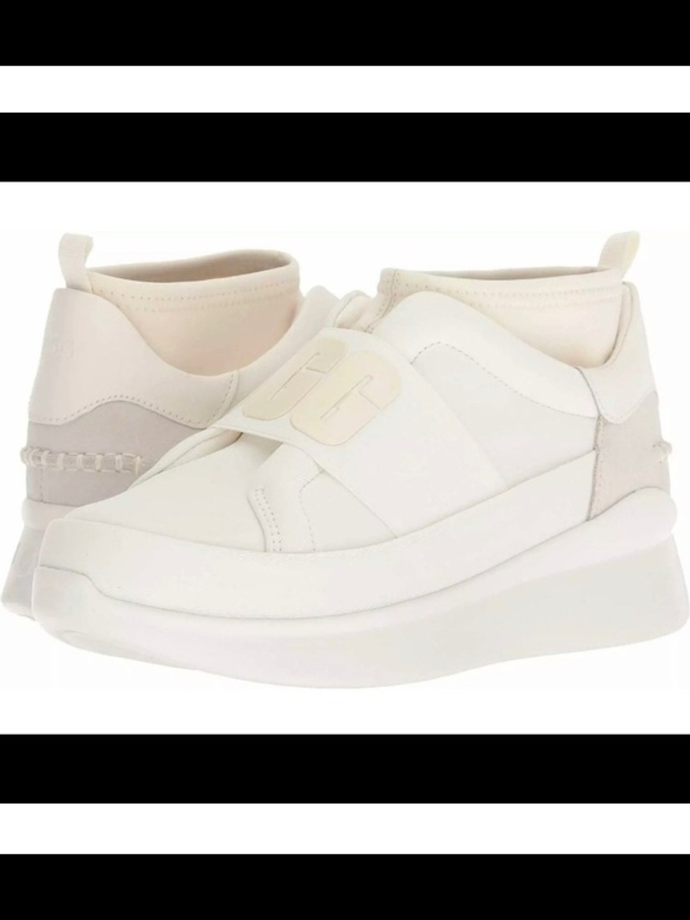 UGG Women's Cream White Platform Slip-On Sneakers